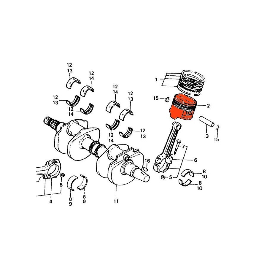 Moteur - Piston - (+0.75) - VF1000F - VF1000R 13103-MJ4-305