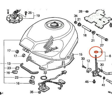 Service Moto Pieces|Reservoir - joint de robinet - VFR750, CBR600|1994 - VFR750 R|6,00 €