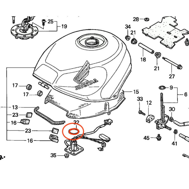 Service Moto Pieces|Reservoir - Joint de Jauge essence - ø 39.50 x5.00 mm|Joint Torique|4,10 €