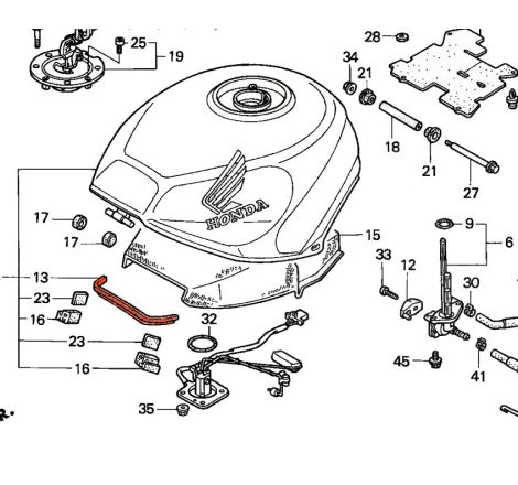 Service Moto Pieces|Reservoir - robinet - VFR750|1994 - VFR750 R|150,00 €