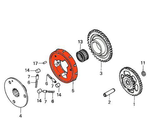 Service Moto Pieces|Demarreur - roue libre - Volant comp. Embrayage - CB650 - RC03/05/08 - Non livrable produit annulé|roue libre|191,00 €