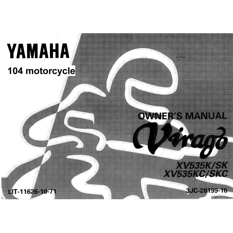 Service Moto Pieces|Manuel utilisateur - Version PDF en Anglais - XV535, Virago|Yamaha|1,00 €