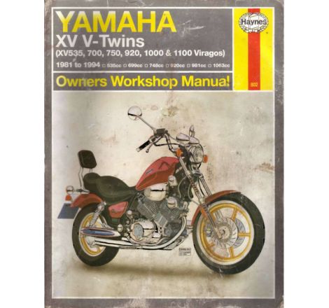 Owners Workshop Manual - YAMAHA XV 535, 700, 920, 1000, 1100 - Version PDF en Anglais