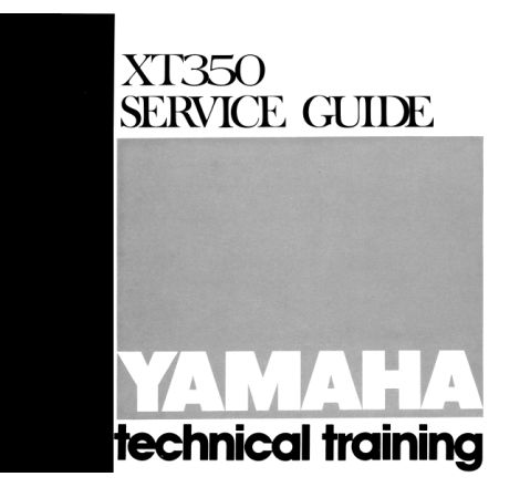 Service Manual - YAMAHAXT 350,Version PDF en Anglais 