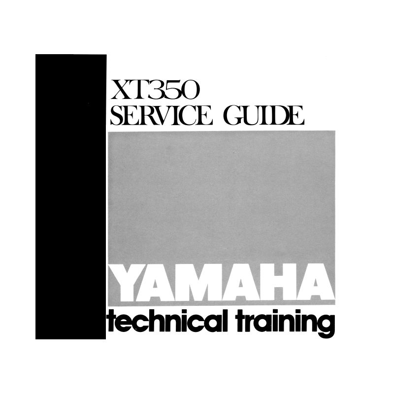 Service Moto Pieces|Manuel Atelier - Service Manual - YAMAHA  XT 350,  Version PDF en Anglais |Version Informatique - PDF|5,00 €