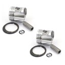 Moteur - Piston (x2) - ø44.00mm - (+0.00) - CB125 T - CM125 C/T - CA125 Rebel