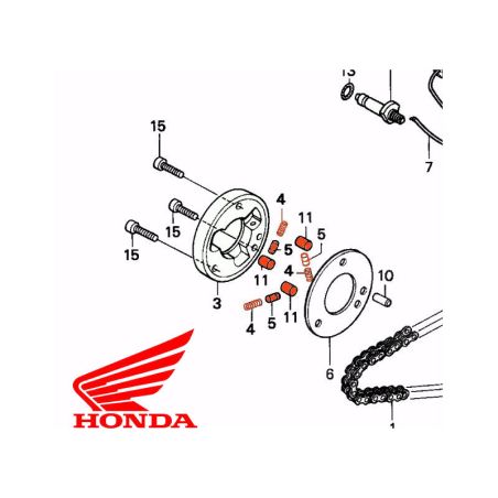 Service Moto Pieces|Demarreur - Roue Libre - CB125, ..., CA125, .... CB175, CB250, CB350K|roue libre|39,90 €