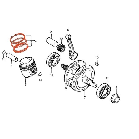 Moteur - Segment - (+1.00) - XL125 s 13051-437-000