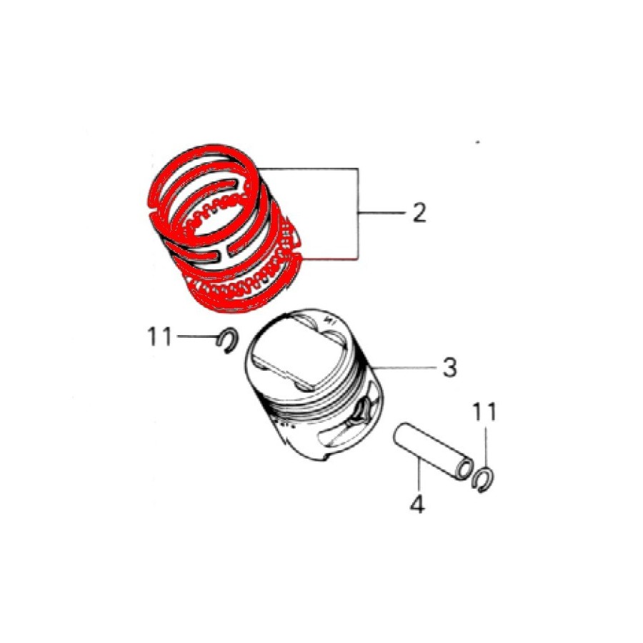 Moteur - Segment - CB750C/K/F - (+0.75) 13041-425-004