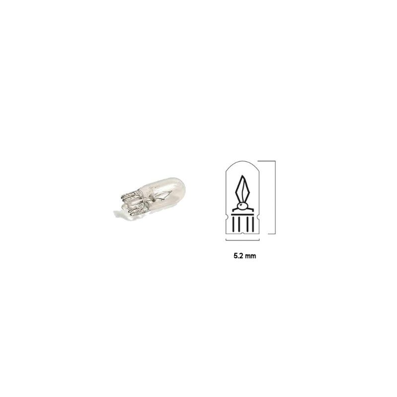 Service Moto Pieces|Ampoule - W2.2x5.2D - 12v - 3w - tableau bord|Ampoule 12 Volt|1,22 €