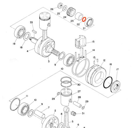 Moteur - Joint torique - 93210-18023 - RD125DX - 