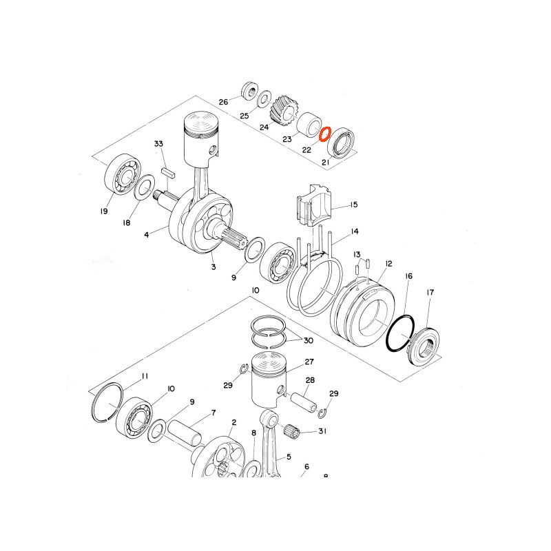 Moteur - Joint torique - 93210-18023 - RD125DX - 