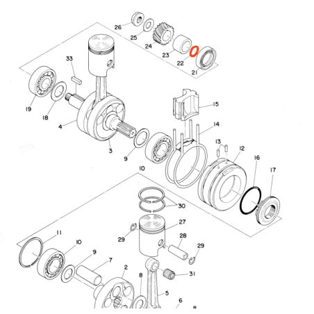 Service Moto Pieces|Moteur - Joint torique - 93210-18023 - RD125DX - |joint carter|2,90 €