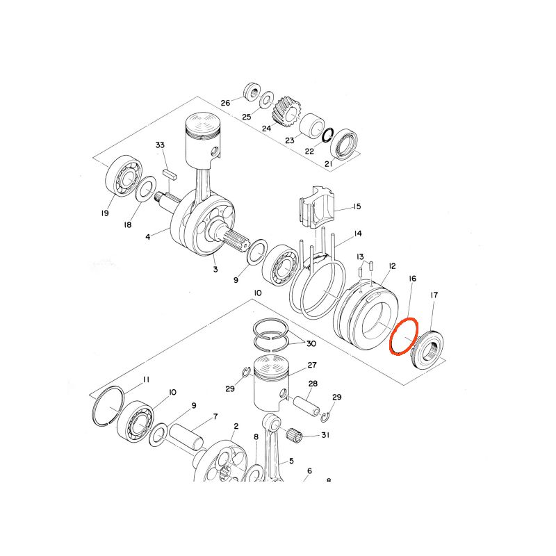 Moteur - Joint torique - 93210-48045 - RD125DX - 