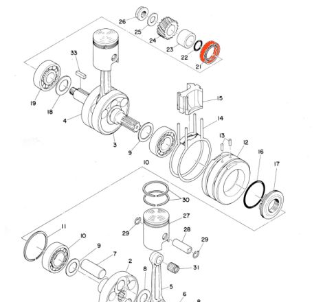 Moteur - Joint a levre - 93103-28011 - RD125DX - 28x40x4mm