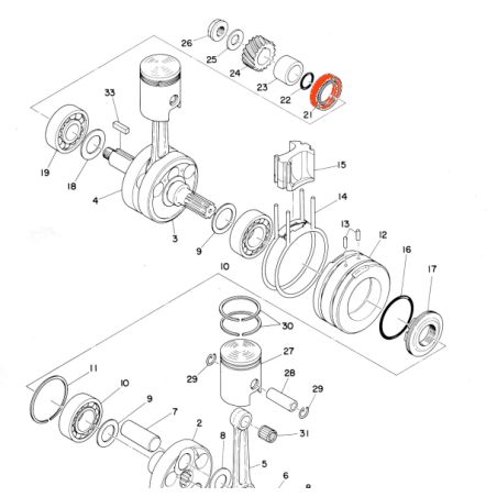 Moteur - Joint a levre - 93103-28011 - RD125DX - 28x40x4mm