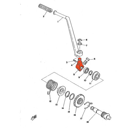 Service Moto Pieces|Demarrage - Kick - Rotule - 337-15621-00 - RD125DX -  RD50M|Kick|84,00 €