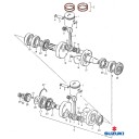 Moteur - Segment - (+0.50) - GT185 (x1) - ø 49.50 mm - 12140-28630-...