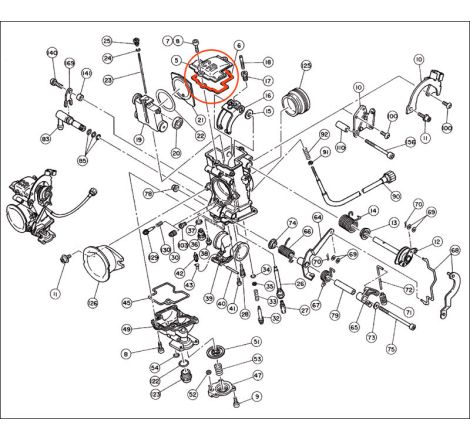 Service Moto Pieces|Carburateur FCR - 021-055 - Joint de cuve - 1202-846-6000|FCR - 4 Carbu - 41 mm - (horizontal)|9,90 €