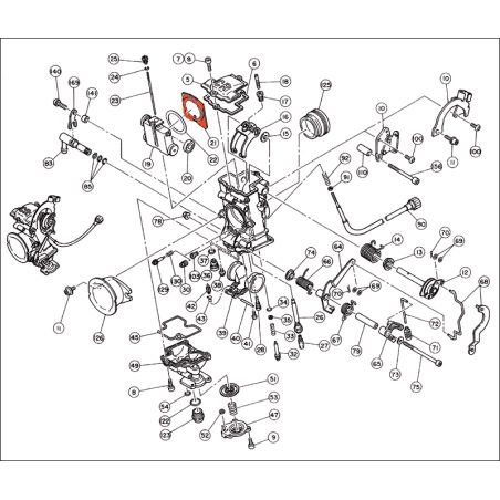 Service Moto Pieces|Carburateur FCR - 021-030 - plaque de mise a l'air|FCR - 4 Carbu - 41 mm - (horizontal)|132,10 €