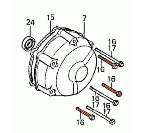 Service Moto Pieces|Moteur - Alternateur - Joint de carter - VFR750 (RC24-RC30-RC36) - VF750C (RC43) - |Alternateur|8,95 €