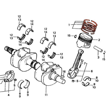 Moteur - Segment - (+0.25) - VF1000F/-VF1000R 13012-MM5-640