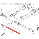 Bras oscillant - axe de fixation - CB750, CB900, CB1100