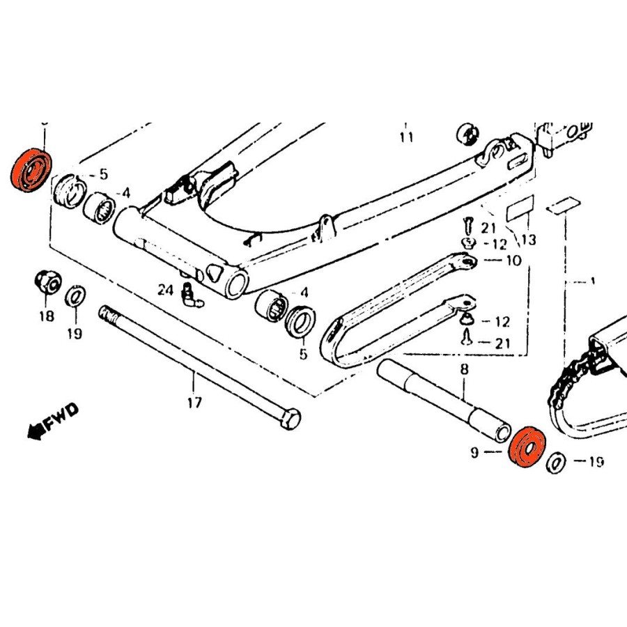 Bras oscillant - cache poussiere - (x1)