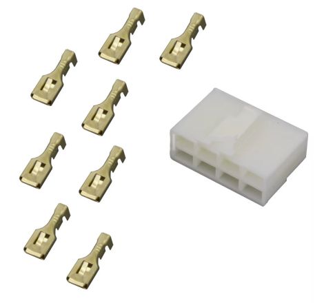 Connecteur - 8 broches Femelles + cosse - (250 Series) - 6.3mm 