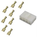 Connecteur - 8 broches Femelles + cosse - (250 Series) - 6.3mm 