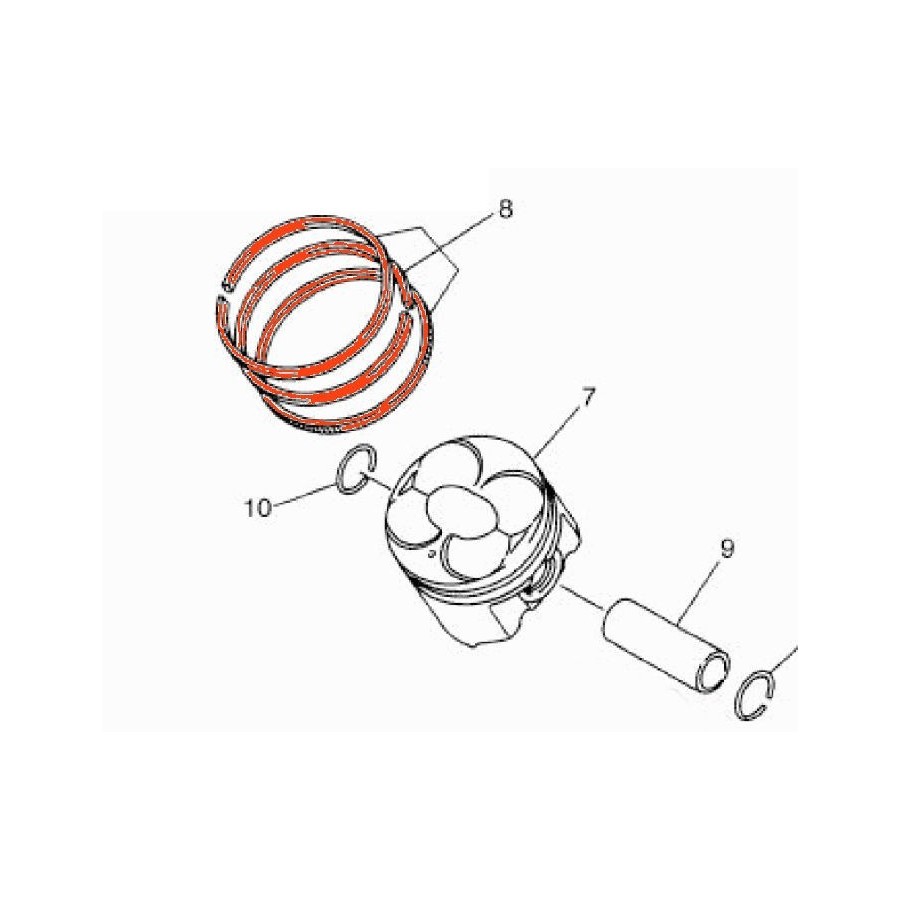 Moteur - Segment (+0.00) - 2C0-11603-00 - YZF-R6 (RJ15)  13011-160-300