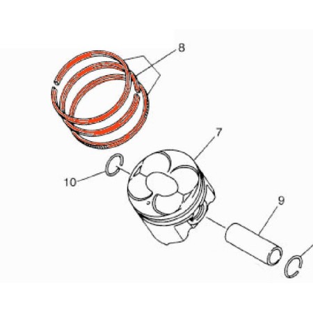 Moteur - Segment (+0.00) - 2C0-11603-00 - YZF-R6 (RJ15)  13011-160-300