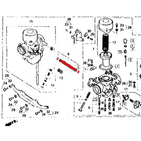 Service Moto Pieces|Carburateur - Tube de liaison, entretoise + joint  - CB250N/CB400N .....CM400|Raccord - Joint de liaison|34,32 €