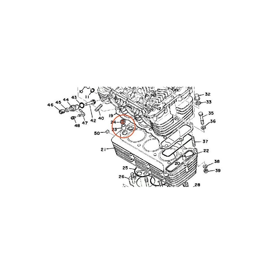 Moteur- (4x) - Joint de guide de centrage - 1J7-11357-00 91304-135-700