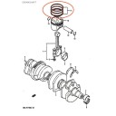 Moteur - segment - (+0.50) - 12140-17D10 - GSX-R 750 - 1988-1993 26...