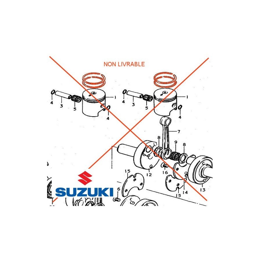 Moteur - Segment - (+1.00) - GT125 - (x1) - 12140-36232-100