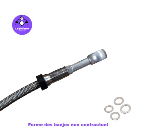 Service Moto Pieces|Frein - Durite aviation - Avant - 2 disques - CB750 F2 - CB750 K7 (Four) - Avec Pre-durite|Durite - Frein Avant|83,20 €