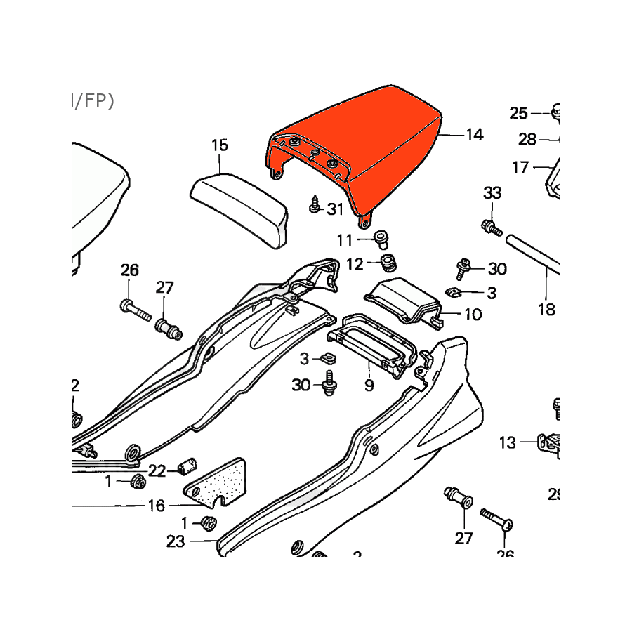 Selle - Capot pour selle passager