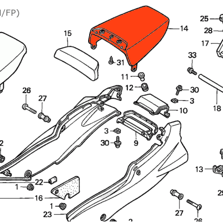 Selle - Capot pour selle passager