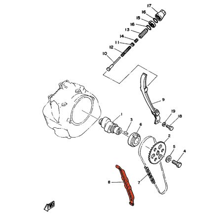 Moteur - Distribution - Guide de chaine - 5H0-12231-00