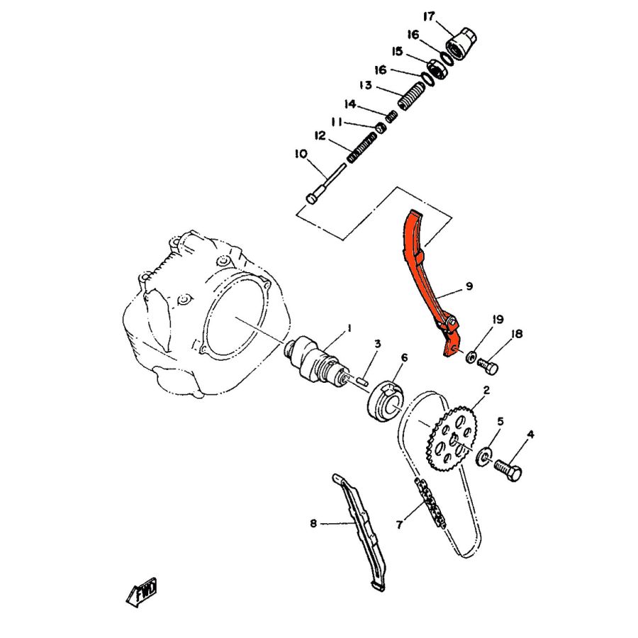 Moteur - Distribution - Tendeur de chaine - 5N0-12241-00