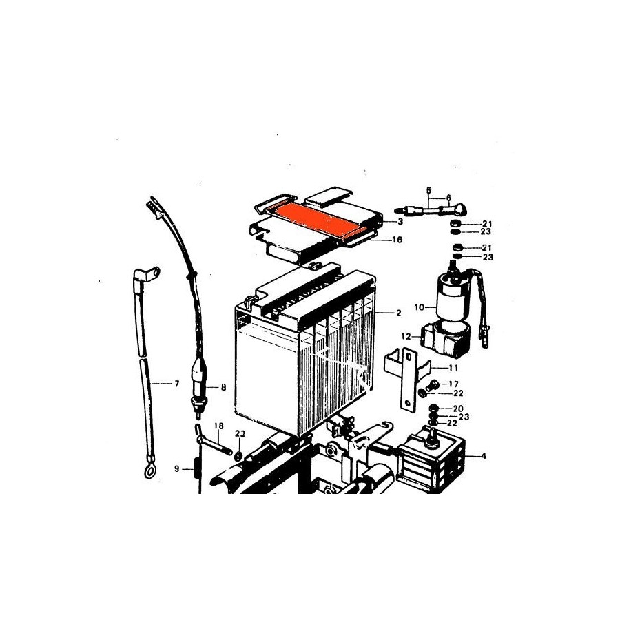 Batterie - sangle de maintien 95012-140-01