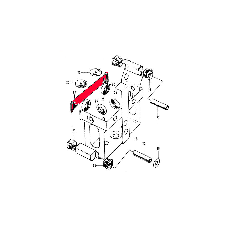 Batterie - sangle de maintien CB500/550/750 Four -  95012-170-000