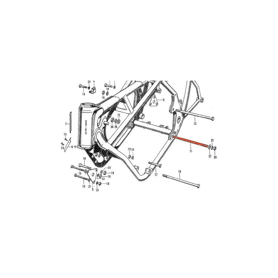 Cadre - Vis de fixation du moteur - M12 x1.25 90155-300-000