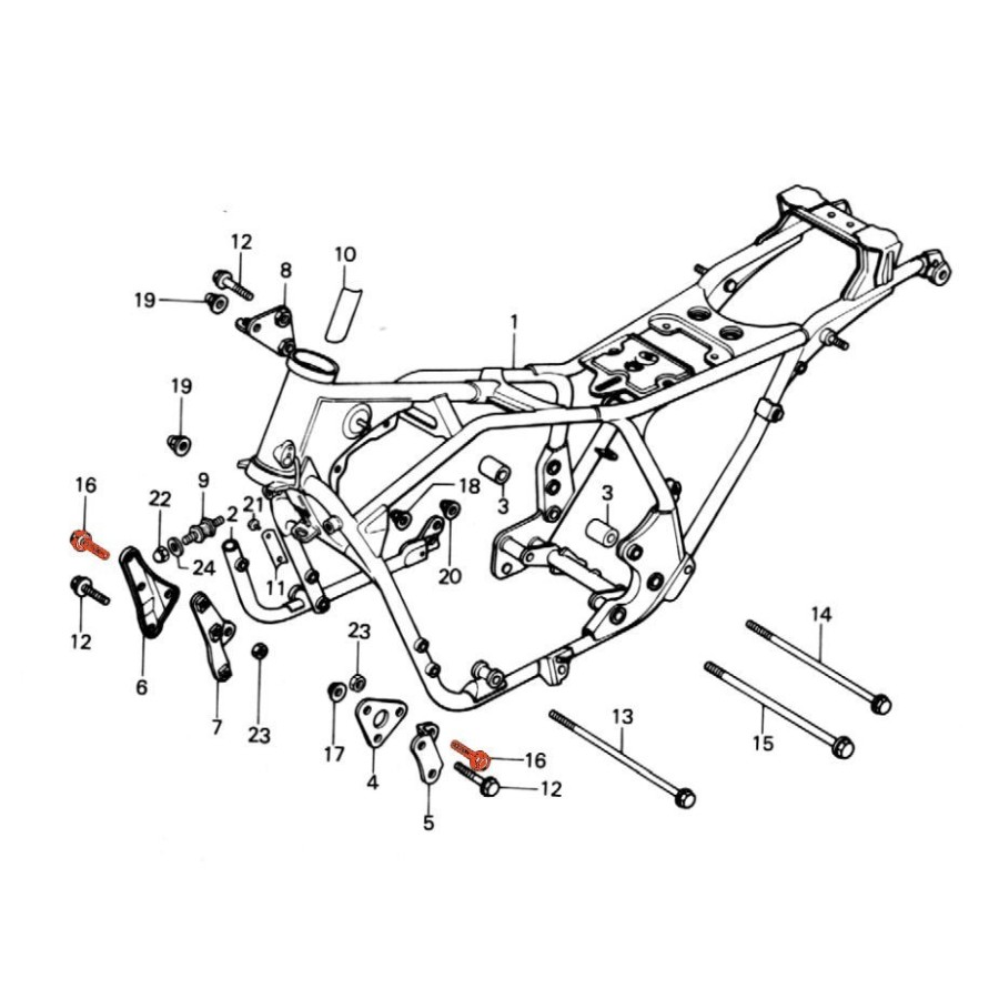 Vis de fixation - support moteur - M10 x60 mm 95801-100-600