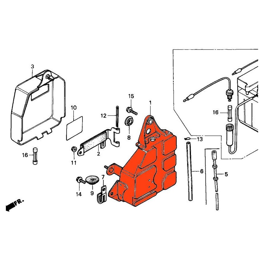 Batterie - cache de protection - 17232-427-700 17232-437-000