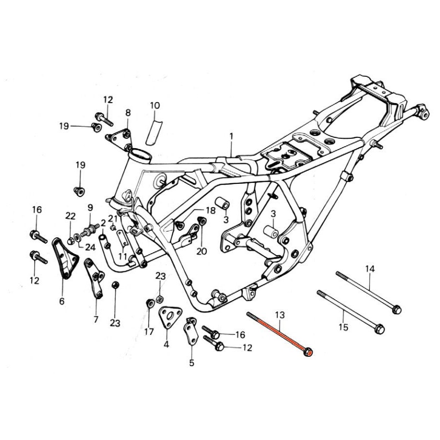 Moteur - Goujon de suspension - M10 x330mm 90152-425-000