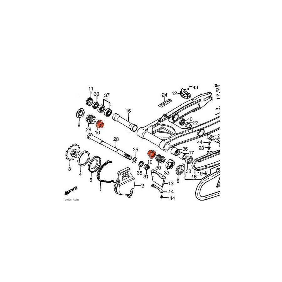 Bras oscillant - bague de fermeture bras - (x1) 52102-469-000