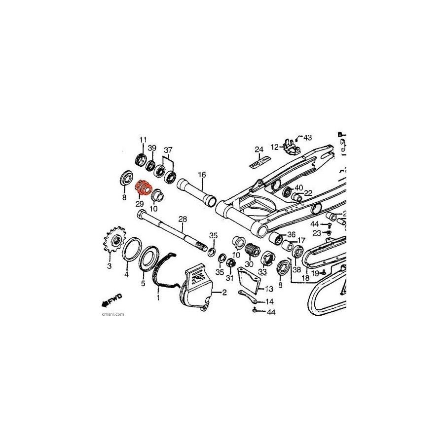 Bras oscillant - bague de Reglage - (x1) 90123-469-000