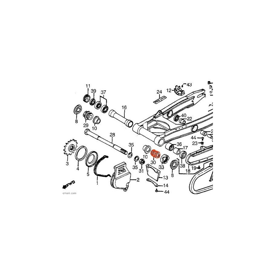 Bras oscillant - bague de Reglage - (x1) 90124-469-000